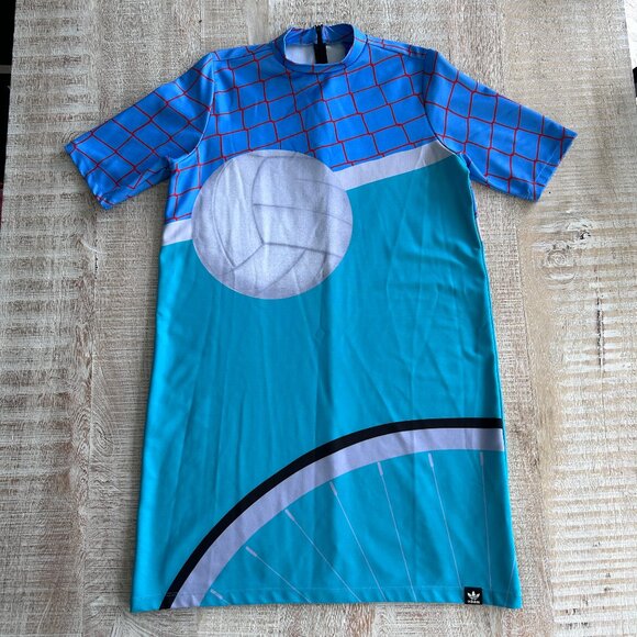 Adidas Womens Soccer Net Midi Straight Dress Short Sleeves blue/navy Size Large - Picture 1 of 10